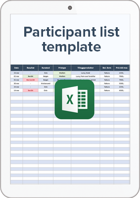 Participant list template